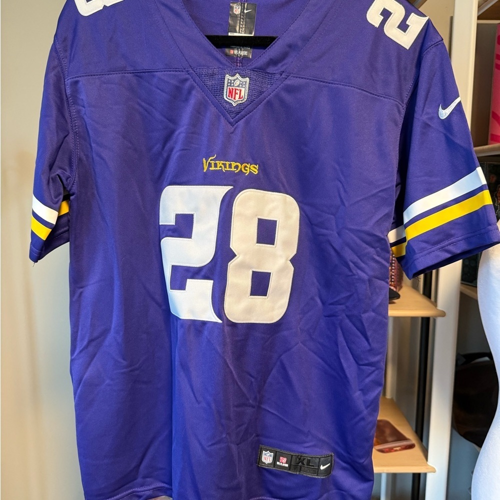 Vikings Peterson NFL Purple Jersey number 28 Youth X Large